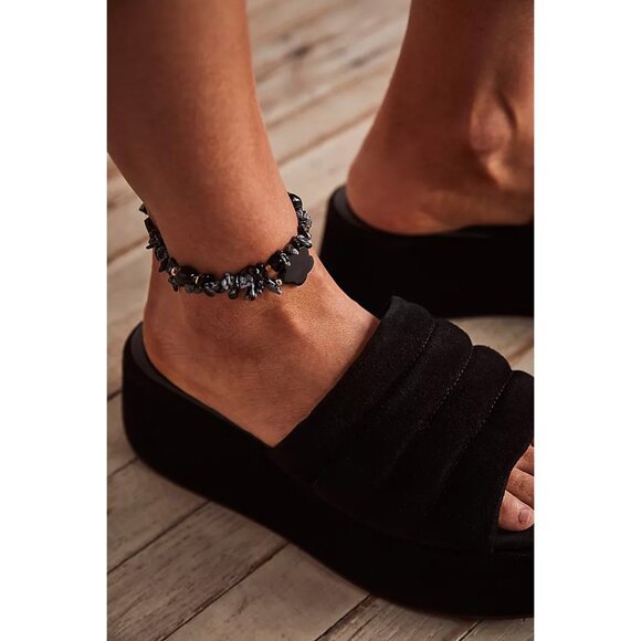 FREE PEOPLE Almost Paradise Platform Sandals / Black - Picture 2 of 12